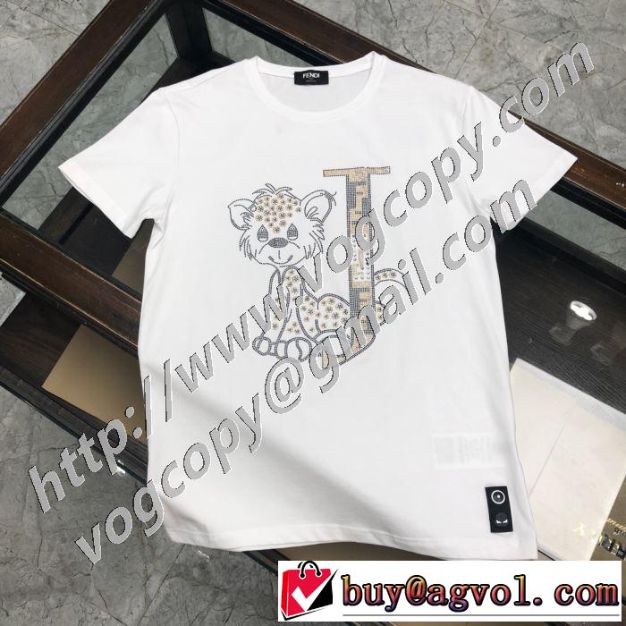 3色可選 価格帯が低い フェンディ FENDI 非常にシンプルなデザインな 半袖Tシャツ 幅広いアイテムを展開