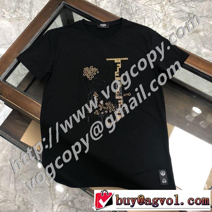 3色可選 価格帯が低い フェンディ FENDI 非常にシンプルなデザインな 半袖Tシャツ 幅広いアイテムを展開