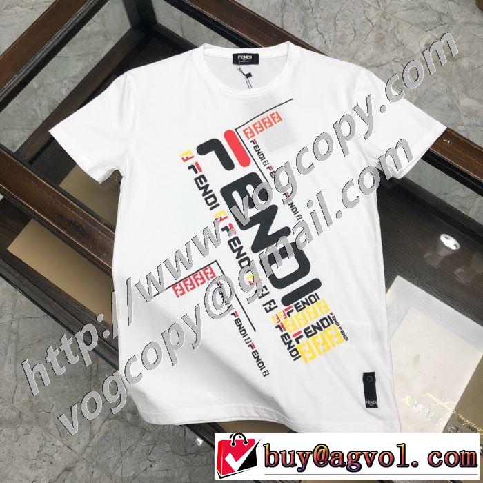 フェンディ高級感のある素材  3色可選 FENDI 一番手に入れやすい 半袖Tシャツ 海外でも人気なブランド