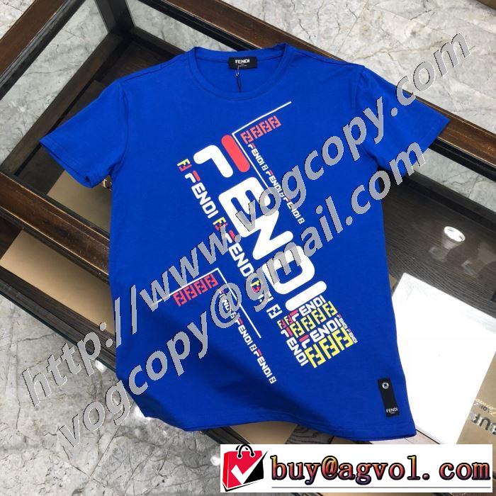 フェンディ高級感のある素材  3色可選 FENDI 一番手に入れやすい 半袖Tシャツ 海外でも人気なブランド