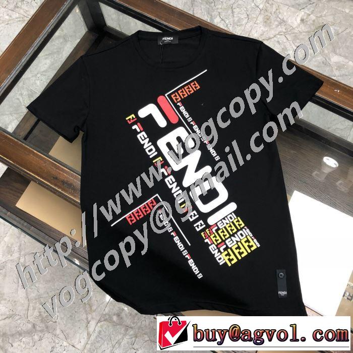 フェンディ高級感のある素材  3色可選 FENDI 一番手に入れやすい 半袖Tシャツ 海外でも人気なブランド