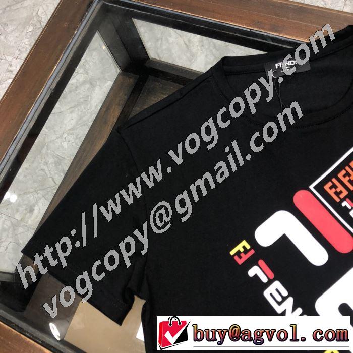 フェンディ高級感のある素材  3色可選 FENDI 一番手に入れやすい 半袖Tシャツ 海外でも人気なブランド