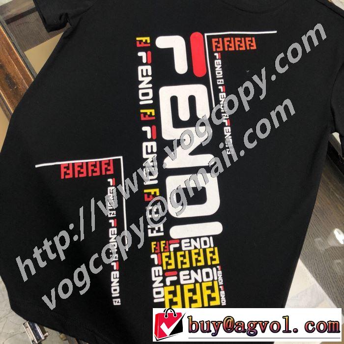 フェンディ高級感のある素材  3色可選 FENDI 一番手に入れやすい 半袖Tシャツ 海外でも人気なブランド