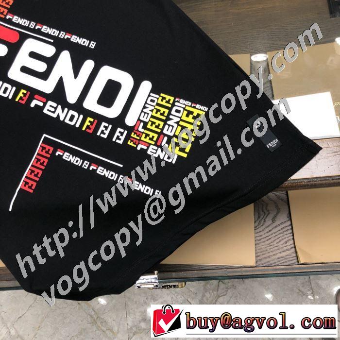 フェンディ高級感のある素材  3色可選 FENDI 一番手に入れやすい 半袖Tシャツ 海外でも人気なブランド