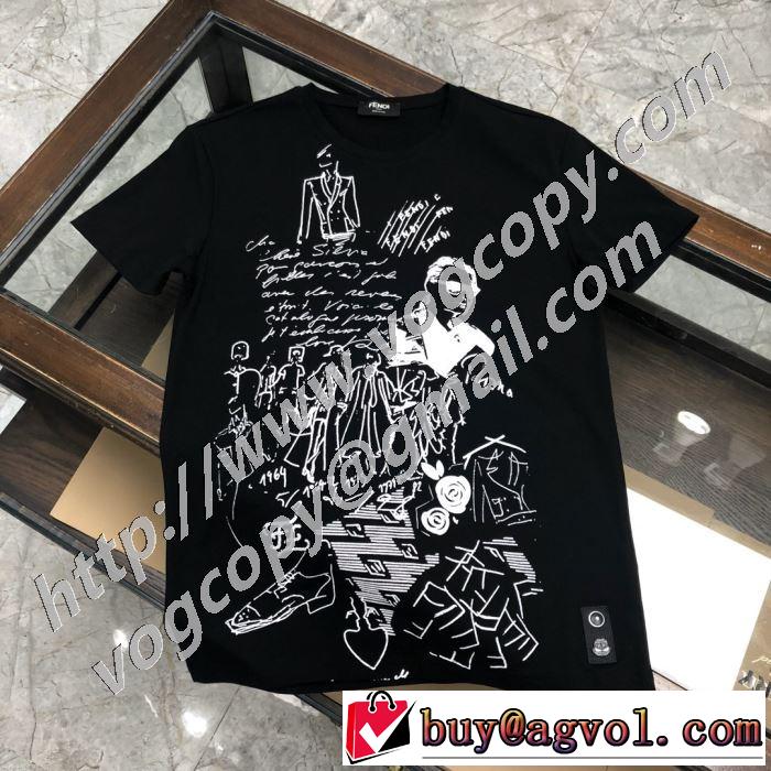 半袖Tシャツ 2色可選 2020年春限定 フェンディ今なお素敵なアイテムだ  FENDI 今年の春トレンド