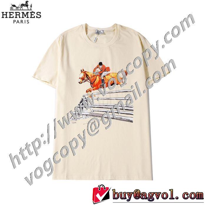 半袖Tシャツ 3色可選 20新作です エルメスストリート系に大人気  HERMES  デザインお洒落