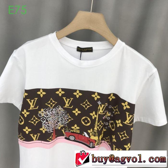 2020春新作 半袖Tシャツ ファッショニスタを中心に新品が非常に人気 ルイ ヴィトン LOUIS VUITTON