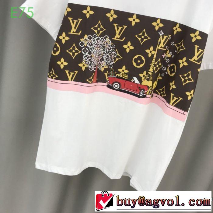 2020春新作 半袖Tシャツ ファッショニスタを中心に新品が非常に人気 ルイ ヴィトン LOUIS VUITTON