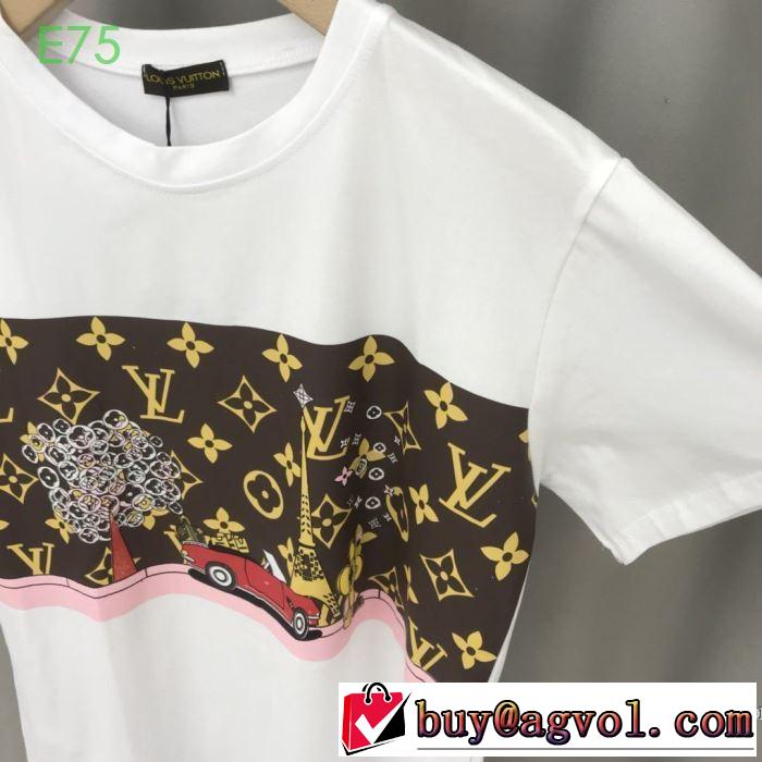 2020春新作 半袖Tシャツ ファッショニスタを中心に新品が非常に人気 ルイ ヴィトン LOUIS VUITTON