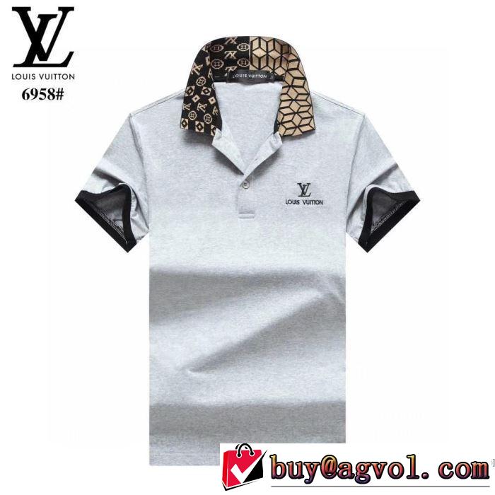 多色可選 非常にシンプルなデザインな ルイ ヴィトン 大人気柄 LOUIS VUITTON 高級感のある素材 半袖Tシャツ