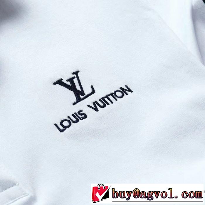 多色可選 非常にシンプルなデザインな ルイ ヴィトン 大人気柄 LOUIS VUITTON 高級感のある素材 半袖Tシャツ