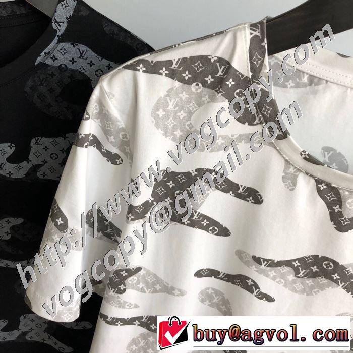 2020話題の商品 2色可選 ルイ ヴィトン LOUIS VUITTON 飽きもこないデザイン 半袖Tシャツ