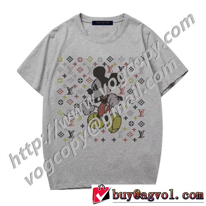 4色可選 ルイ ヴィトン人気の高いブランド  LOUIS VUITTON 半袖Tシャツ 普段使いにも最適なアイテム