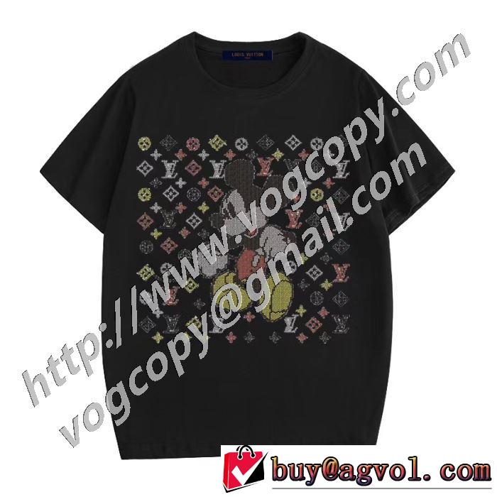 4色可選 ルイ ヴィトン人気の高いブランド  LOUIS VUITTON 半袖Tシャツ 普段使いにも最適なアイテム