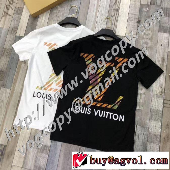 20新作です 2色可選 半袖Tシャツ ストリート界隈でも人気 ルイ ヴィトン 安心安全人気通販 LOUIS VUITTON