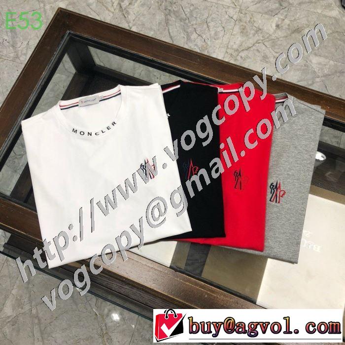 多色可選 普段使いにも最適なアイテム 半袖Tシャツ 人気の高いブランド モンクレール MONCLER