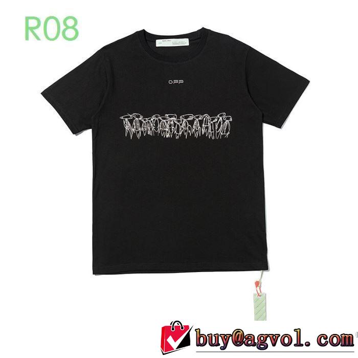 ストリート系に大人気 半袖Tシャツ 2色可選 20新作です Off-White オフホワイト デザインお洒落