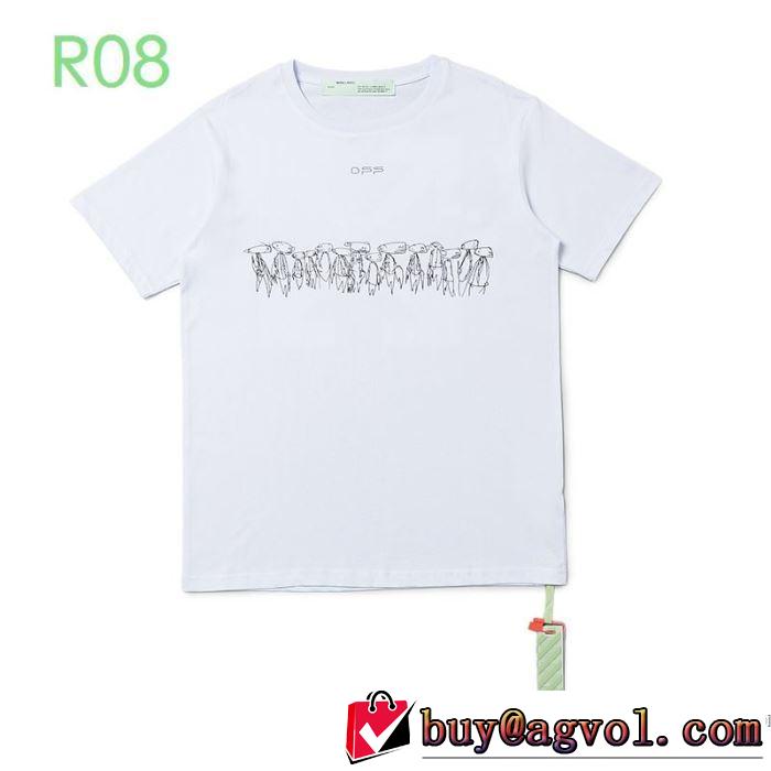 ストリート系に大人気 半袖Tシャツ 2色可選 20新作です Off-White オフホワイト デザインお洒落