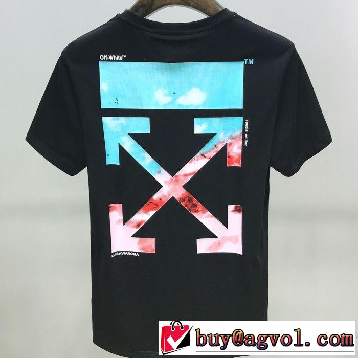 2色可選 着こなしを楽しむ 半袖Tシャツ 有名ブランドです Off-White 限定品が登場 オフホワイト