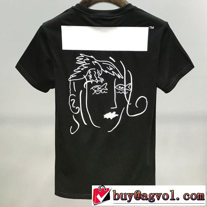質の高い新品 Off-White 2色可選 オフホワイト 2020年春夏コレクション 半袖Tシャツ 注目されている