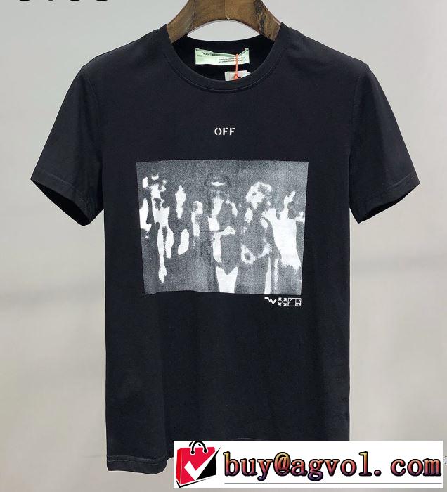 Off-White この時期の一番人気は2色可選  オフホワイト シンプルなファッション 半袖Tシャツ