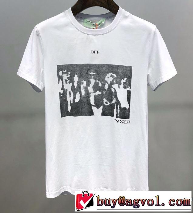 Off-White この時期の一番人気は2色可選  オフホワイト シンプルなファッション 半袖Tシャツ