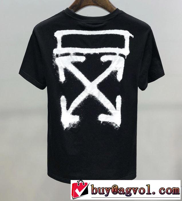 Off-White この時期の一番人気は2色可選  オフホワイト シンプルなファッション 半袖Tシャツ