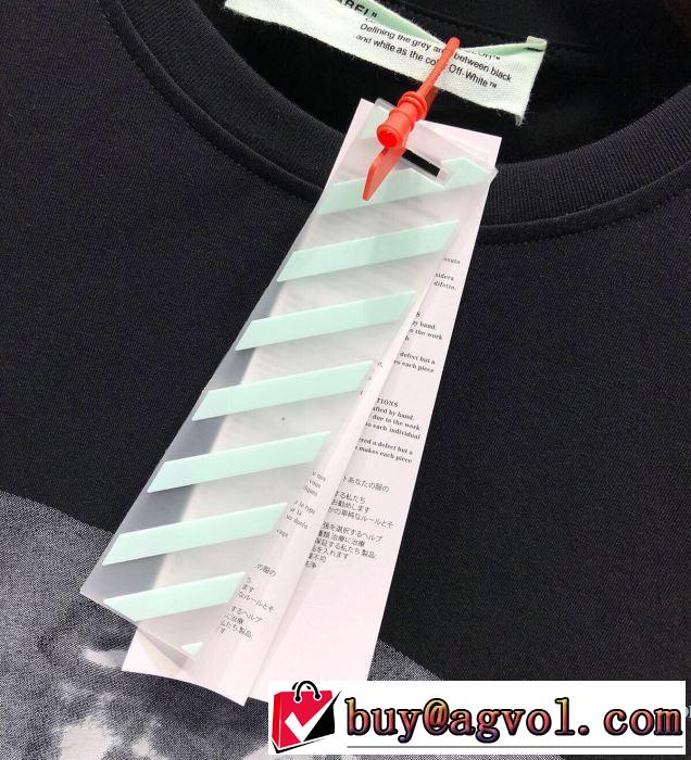 Off-White この時期の一番人気は2色可選  オフホワイト シンプルなファッション 半袖Tシャツ