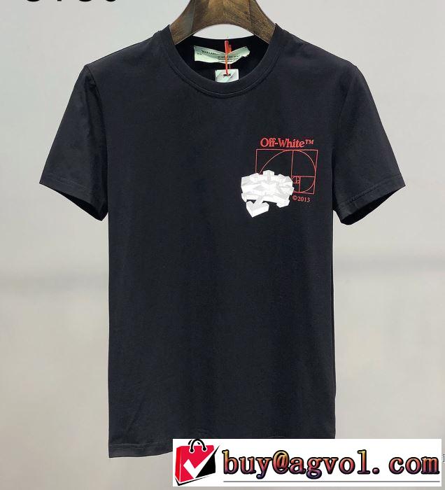 2色可選  2020モデル 半袖Tシャツ スタイルアップ Off-White オフホワイト ストリート感あふれ
