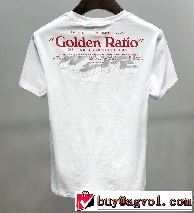 2色可選  2020モデル 半袖Tシャツ スタイルアップ Off-White オフホワイト ストリート感あふれ