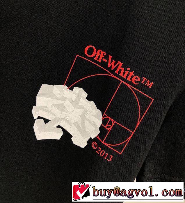 2色可選  2020モデル 半袖Tシャツ スタイルアップ Off-White オフホワイト ストリート感あふれ