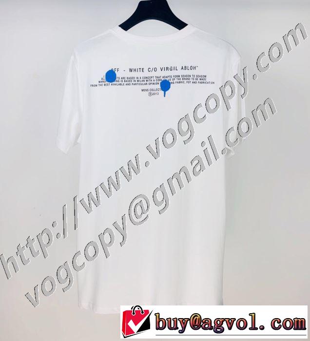 オススメのアイテムを見逃すな Off-White2色可選  オフホワイト コーデの完成度を高める 半袖Tシャツ