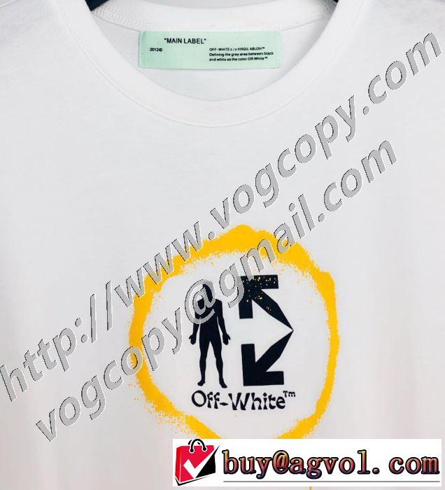オススメのアイテムを見逃すな Off-White2色可選  オフホワイト コーデの完成度を高める 半袖Tシャツ