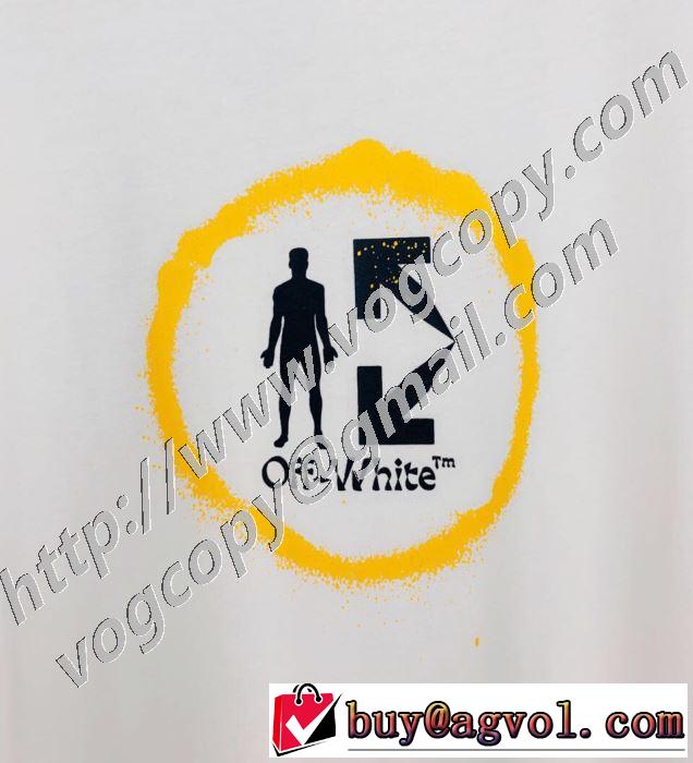 オススメのアイテムを見逃すな Off-White2色可選  オフホワイト コーデの完成度を高める 半袖Tシャツ