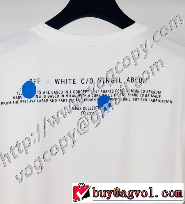 オススメのアイテムを見逃すな Off-White2色可選  オフホワイト コーデの完成度を高める 半袖Tシャツ