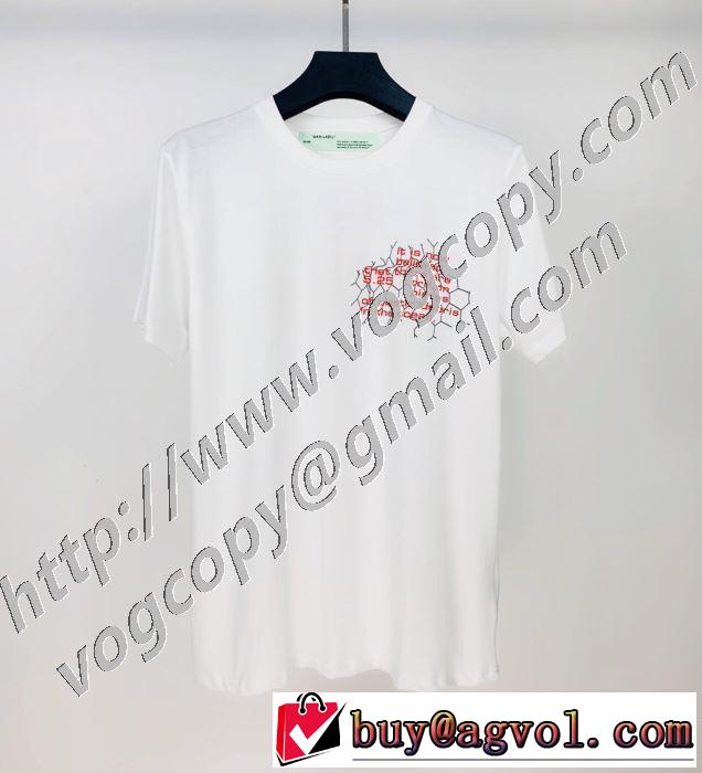 2020モデル 半袖Tシャツ スタイルアップ Off-White オフホワイト ストリート感あふれ