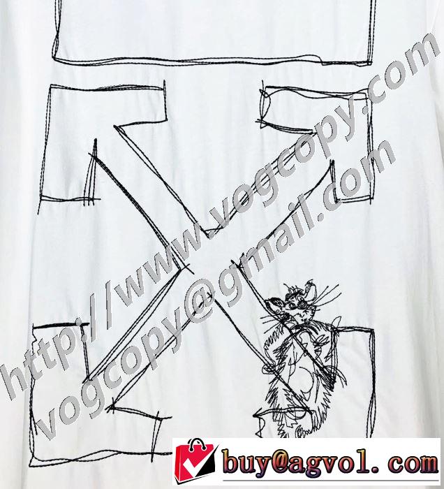 半袖Tシャツ 2色可選 最もオススメ Off-White 人気が継続中 オフホワイト  海外でも大人気