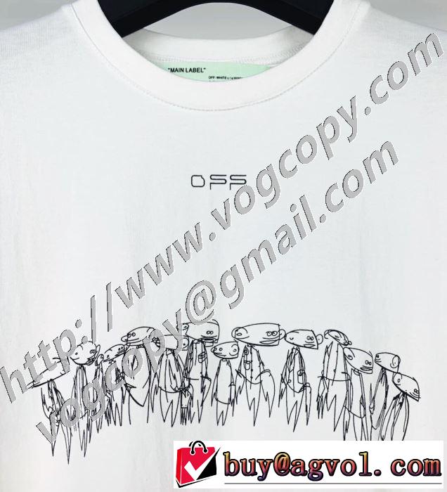新作が見逃せない 2色可選 半袖Tシャツ 限定色がお目見え Off-White オフホワイト 一目惚れ級に
