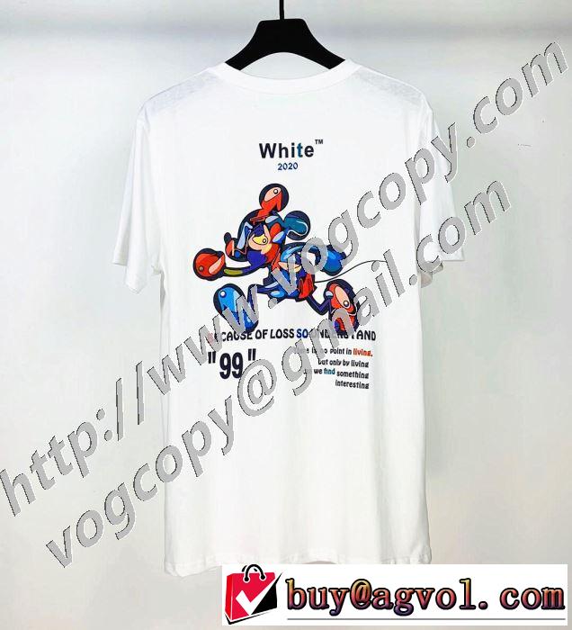 Off-White 2020SS人気 2色可選 オフホワイト 2年以上連続１位獲得 半袖Tシャツ エレガントな雰囲気