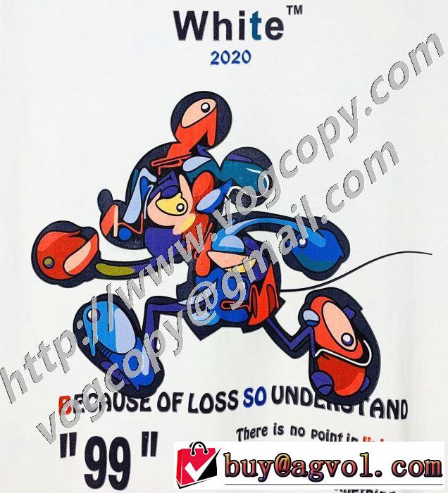 Off-White 2020SS人気 2色可選 オフホワイト 2年以上連続１位獲得 半袖Tシャツ エレガントな雰囲気