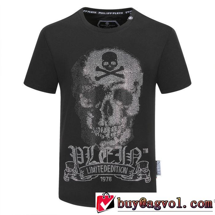 お値段もお求めやすい 2色可選半袖Tシャツ やはり人気ブランド フィリッププレイン PHILIPP PLEIN