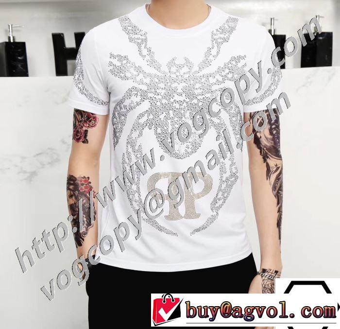 2色可選 どのアイテムも手頃な価格で 半袖Tシャツ ストリート系に大人気 フィリッププレイン PHILIPP PLEIN