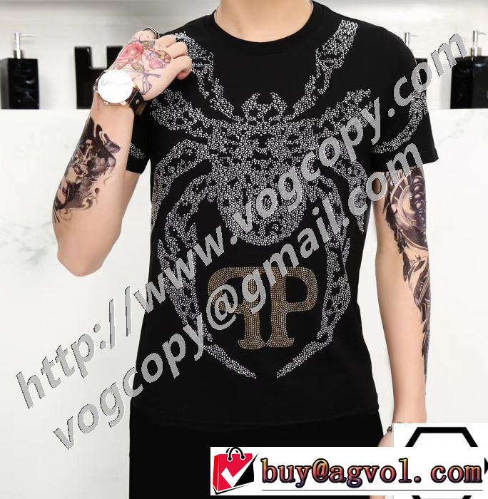 2色可選 どのアイテムも手頃な価格で 半袖Tシャツ ストリート系に大人気 フィリッププレイン PHILIPP PLEIN