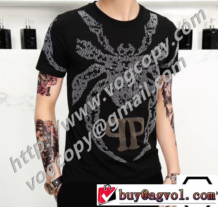 2色可選 どのアイテムも手頃な価格で 半袖Tシャツ ストリート系に大人気 フィリッププレイン PHILIPP PLEIN