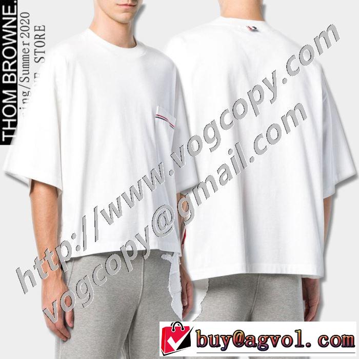 この時期の一番人気は 半袖Tシャツ 多色可選 コーデの完成度を高める トムブラウン THOM BROWNE