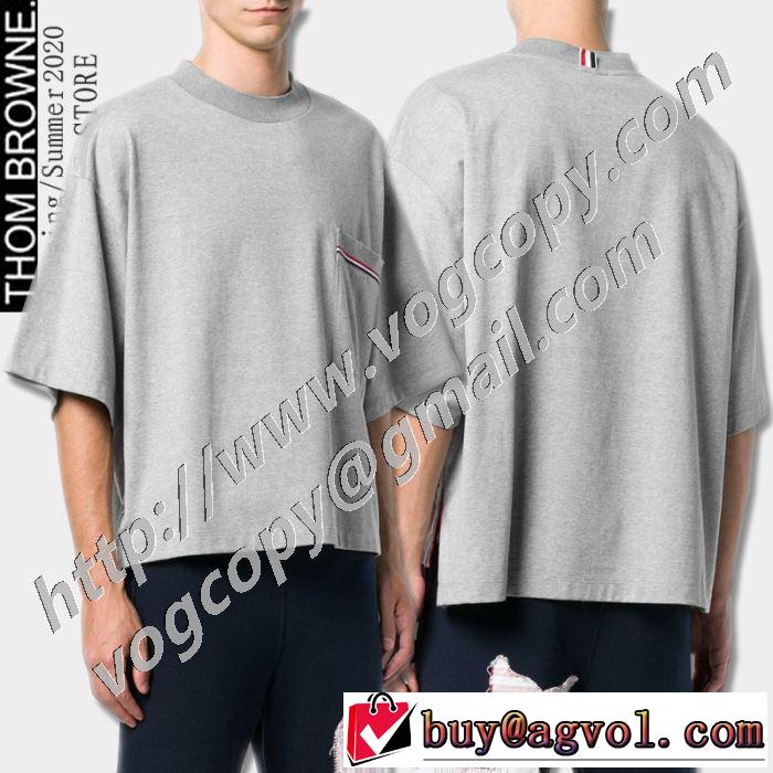 この時期の一番人気は 半袖Tシャツ 多色可選 コーデの完成度を高める トムブラウン THOM BROWNE