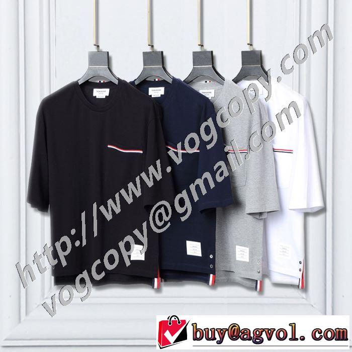 この時期の一番人気は 半袖Tシャツ 多色可選 コーデの完成度を高める トムブラウン THOM BROWNE