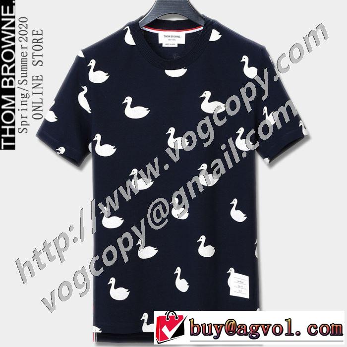 2色可選 スタイルアップ 半袖Tシャツ シンプルなファッション トムブラウン 2020モデル  THOM BROWNE