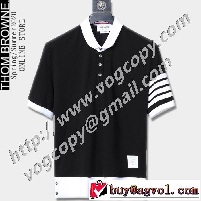 3色可選 トムブラウン どのアイテムも手頃な価格で THOM BROWNE トレンド最先端のアイテム 半袖Tシャツ