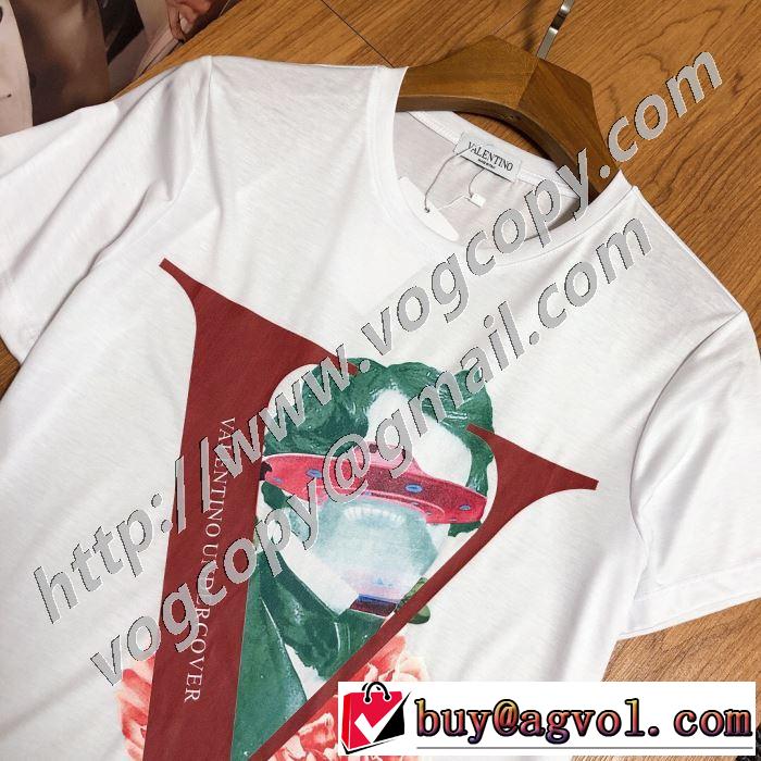 春夏コレクション新品  2色可選 半袖Tシャツ 差をつけたい人にもおすすめ ヴァレンティノ VALENTINO